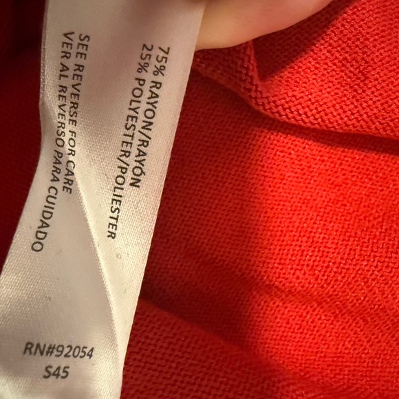 A Love Story Red Sweater XL Rhinestone Sheer Star Detail - Picture 3 of 9